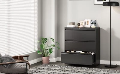 Archivador Lateral TOPASS con 3 Cajones Archivador de Metal Armario de Almacenamiento Bloqueable  Foto 1 de 4