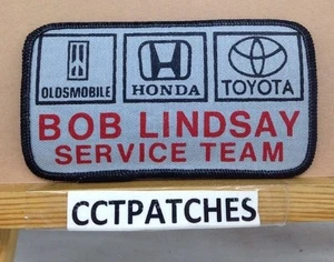 OLDSMOBILE HONDA TOYOTA BOB LINDSAY SERVICE TEAM DEALER PATCH - Picture 1 of 2