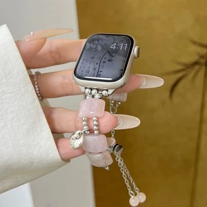 Correa colgante de moda de metal con dije de la suerte compatible para Apple Watch S9/8/7/6/SE - Imagen 1 de 15