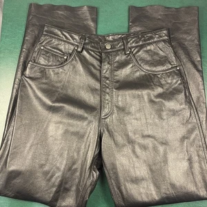 Pantalones de Cuero Wilsons Hombre 36x36 Negros Calce Relajado Pesado Motociclista Motocicleta Rock - Imagen 1 de 11