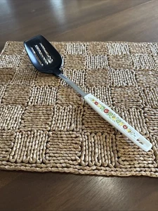 Slotted “EKCO LIKE” Japan Nylon Serving Spoon Black Bowl Spice of Life Handle - Picture 1 of 14