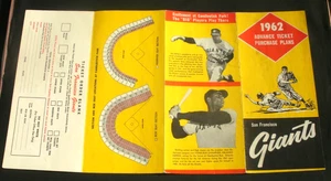 1962 San Francisco SF Giants Season Ticket Brochure - Picture 1 of 2