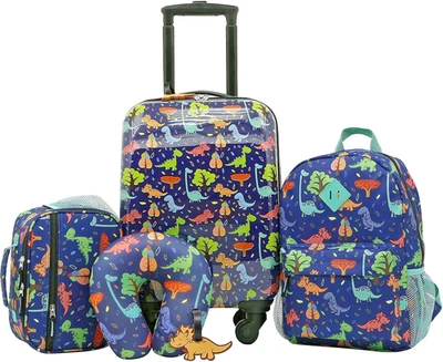 Travelers Club 5 Piece Kids' Luggage Set, Dino, Boy or Girl - Image 1 of 4