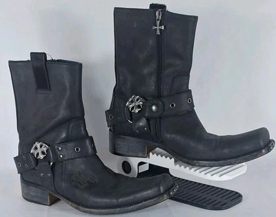 Mark Nason Dragon Rock Lives Black Ankle Boots Men US 9 Italian Made #67302 READ - Image 1 of 4