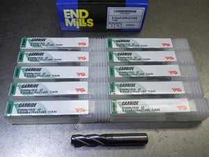 1 Caja de 10 ¡NUEVA! Fresa de extremo de carburo YG 9,53 mm 4F 27 mm LOC 3/8" SHK TiAlN | EM99920628 - Imagen 1 de 6