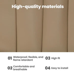 Driver & Passenger Seat Cover Tan for Ford F-250 F-350 Super Duty Lariat 02-2007 - Bild 1 von 16