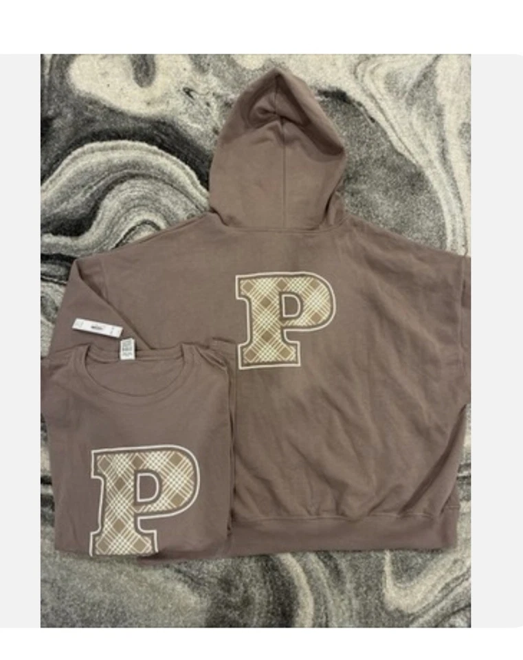 Victoria Secret Rosa Sudadera con Capucha y Camisa Manga Larga Foto 1 de 1