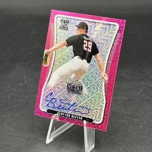 Clayton Beeter Prospect Autograph #3/5 (2020 Leaf Metal Draft, #BA-CB1) Yankees - Picture 1 of 3