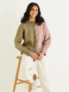 10341 Damen Grobstrickpullover Zopfmuster Strickpapier Hardcopy Original - Bild 1 von 1