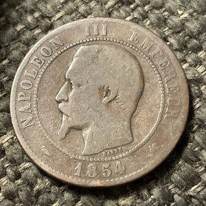 1854 K France 10 centimes Bordeaux - Picture 1 of 2