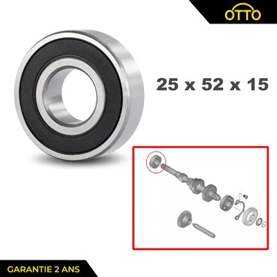 237223 Roulement 25x52x15 6205-ETN9 2372.23 - Photo 1/4