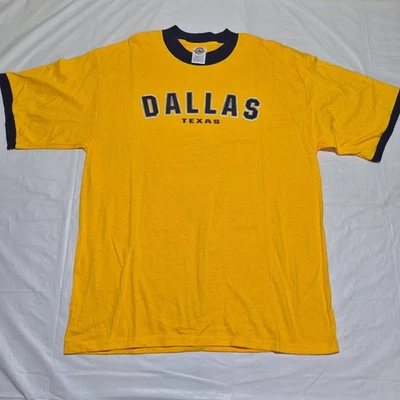 Camiseta retro vintage DALLAS Texas Ringer para hombre talla grande Delta años 80 90 Foto 1 de 4