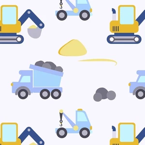 Camiones de juguete azules niños guardería FLANELA tela de algodón por yarda    - Imagen 1 de 2