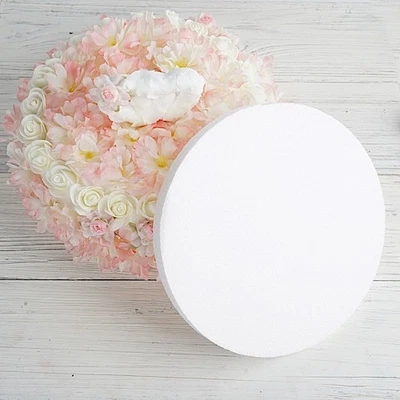 12 pcs 10" White FOAM DISCS Party Wedding Decorations Crafts Supplies Wholesale - Image 1 of 4