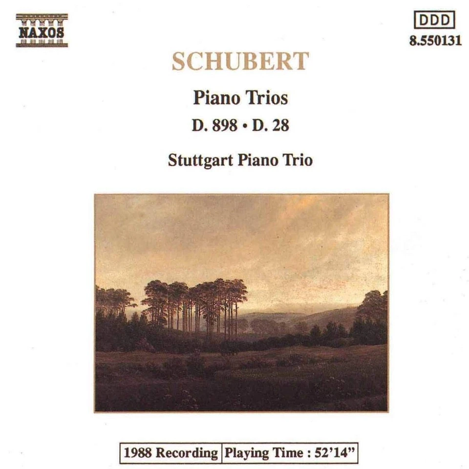 8.550131 STUTTGART PIANO TRIO Schubert Trios D898 & D28 CD