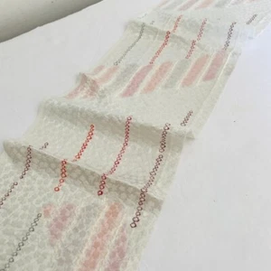 White Glacier #D 6,5x78-2,16yd LANG Shibori Jacquard Seide Kimono Stoff SE46 - Bild 1 von 7