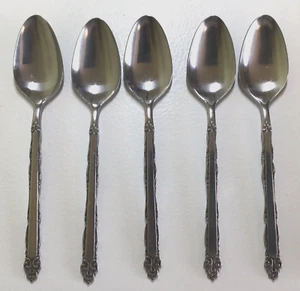 LOTE de cucharas de cena de colección Ekco Eterna MARY ELLEN cubiertos de acero inoxidable Japón 5 7 1/2" - Imagen 1 de 4