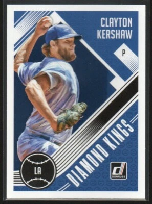 Clayton Kershaw 2018 Donruss #14  Diamond Kings  Los Angeles Dodgers  #1 - Image 1 of 2
