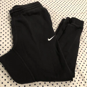 Nike Solo STITCH Swoosh Fleece Loose Fit Joggers CUFF LEG BOTTOM Mens SIZE M EUC - Picture 1 of 8