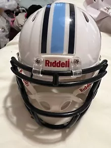 Riddell White Citadel Bulldogs NCAA Youth Football Helmet Black Face Mask - Picture 1 of 9
