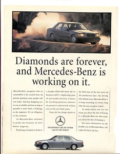 Mercedes-Benz Durability Vintage Print Ad - "Diamonds Are Forever" - Picture 1 of 2