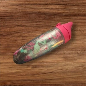 Vaso Tervis patrón flamenco con envoltura y tapa rosa pasión 24 oz - Imagen 1 de 6