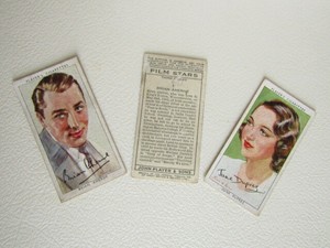 John Player`s 1934  ~ Film Stars Cigarette Cards Card Vaiants (e18)