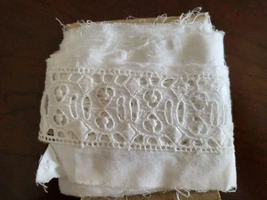 Vintage weiß breiter Einsatz Spitze 3,2 Yards - Bild 1 von 2