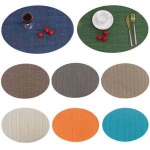 Oval Bar Placemat Non-Slip Heat Insulation Coaster Dining Tableware Kitchen Mat - Picture 1 of 11
