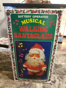 Vintage Battery Operated Musical Walking Santa Claus  - Picture 1 of 7