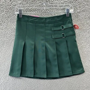French Toast Skort Girls Size 7 Green Pleated Adjustable Waist Scooter Skort - Picture 1 of 15