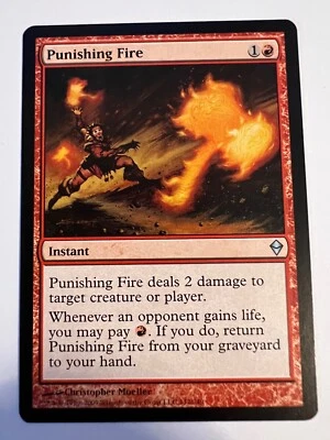 MTG Magic The Gathering Zendikar Punishing Fire Uncommon LP - Image 1 of 2