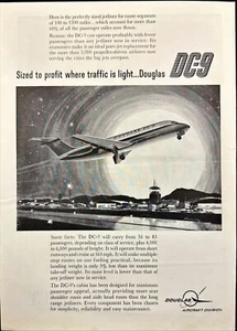 Douglas Aircraft Division DC-9 Jetliner Print Ad 1963 - Picture 1 of 5