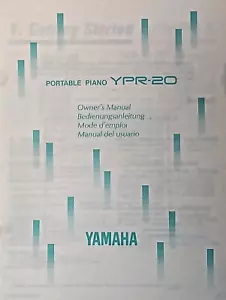 Yamaha YPR-20 Digital Piano Keyboard Original Operating User Owner's Manual Book - Picture 1 of 3