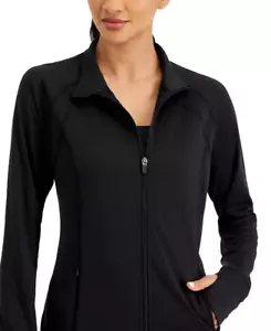 NWoT ID Ideology Women Lightweight Performance Zip Jacket Black Size S $50 K373 - Picture 1 of 3