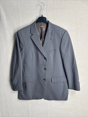 @@ Tasso Elba Mens Blazer Sport Coat 3 Button 42R Wool Solid Olive Suit Jacket - Image 1 of 4