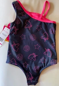 PINK PLATINUM MÄDCHEN 3T Badeanzug marineblau/pink Einteiler UV Pro neu mit Etikett kostenloser Versand! - Bild 1 von 4