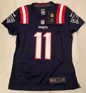 NIKE #11 JULIAN EDELMAN NEW ENGLAND PATRIOTS NFL FOOTBALL JERSEY WOMENS SZ SMALL - Picture 1 of 12