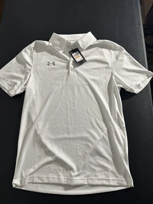 Polo Under Armour Team Tech Blanco Talla Pequeña NUEVO Foto 1 de 4