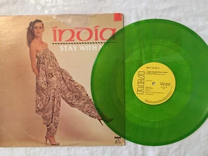 Mexico colored green vinyl 12" record India Stay With Me 1983 The Saint - Imagen 1 de 1