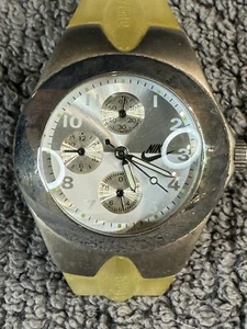 vintage nike watch no 2000 made in the USA yellow band working new battery - Picture 1 of 5