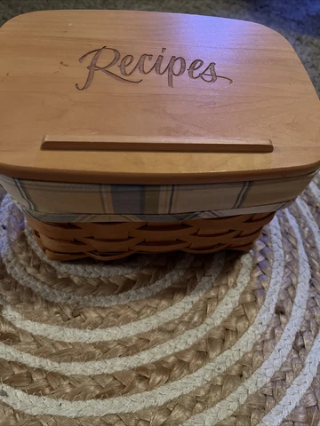 Longaberger Recipe Basket Botanical Fields Cover