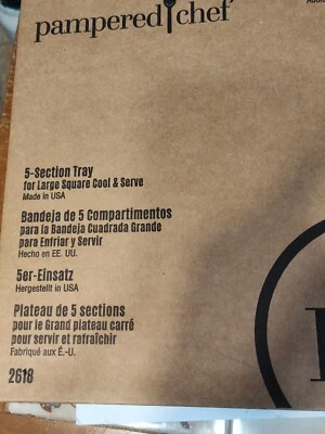 NIB #2618 Pampered Chef 5-SECTION TRAY Fits Large COOL & SERVE - Image 1 of 4