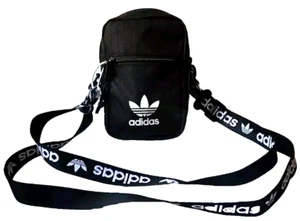 Adidas athletic Crossbody Black Logo Bag Small Adidas Bag Men & Women Sport Bag - Picture 1 of 6