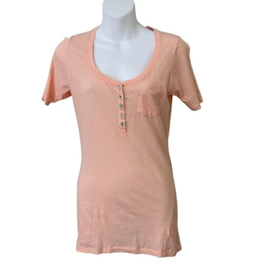 Camiseta manga corta de algodón orgánico natural Loomstate Act rosa talla pequeña Foto 1 de 4