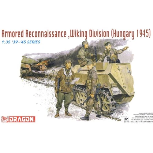 ARMORED RECONAISSANCE WIKING DIVISION HUNGARY 1945 KIT 1:35 Dragon Kit Figure Mi - Immagine 1 di 1