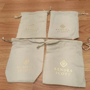 Kendra Scott Grey Jewelry Dust Bag Pouch (Lot of 4) Bag Only 5.5 X 4.25 Inches - Picture 1 of 5