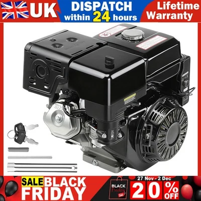 15HP 420cc OHV Horizontal Shaft Petrol Engine Motor 4 Stroke Electric Start - Image 1 of 4