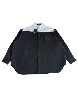Raf Simons AW22/23 Oversized Bicolor Denim Overshirt Size M 222M244 New - Image 1 of 4