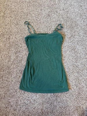 Camiseta sin mangas vintage Y2K Hollister Cami verde linda década de 2000 delicada talla M DEFECTOS Foto 1 de 4